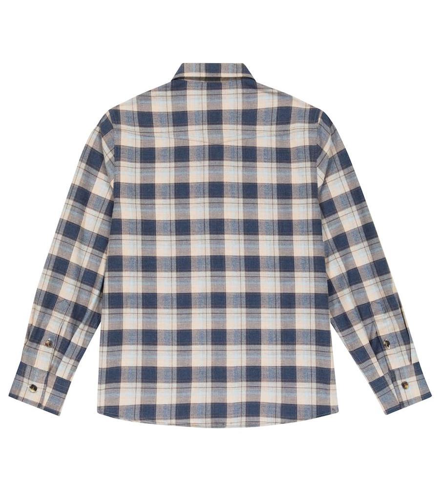 商品Brunello Cucinelli|法兰绒格纹衬衫,价格¥3330-¥3769,第6张图片详细描述