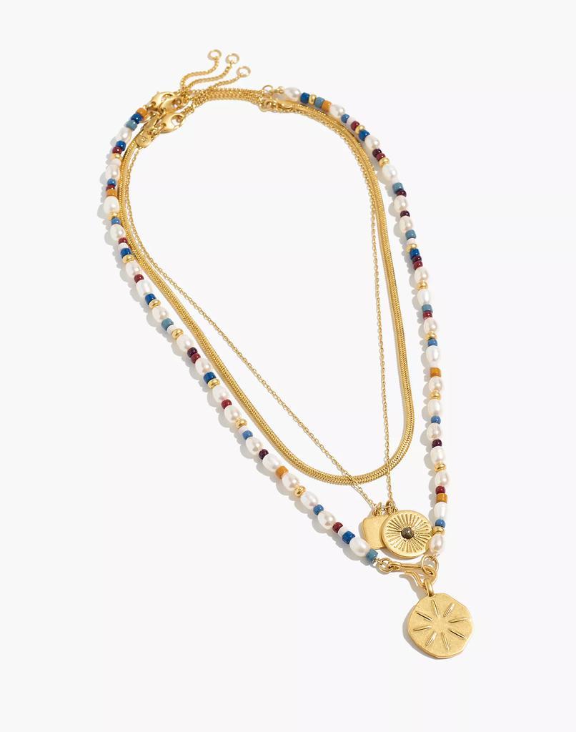 商品Madewell|Three-Piece Etched Beaded Necklace Set,价格¥361,第5张图片详细描述