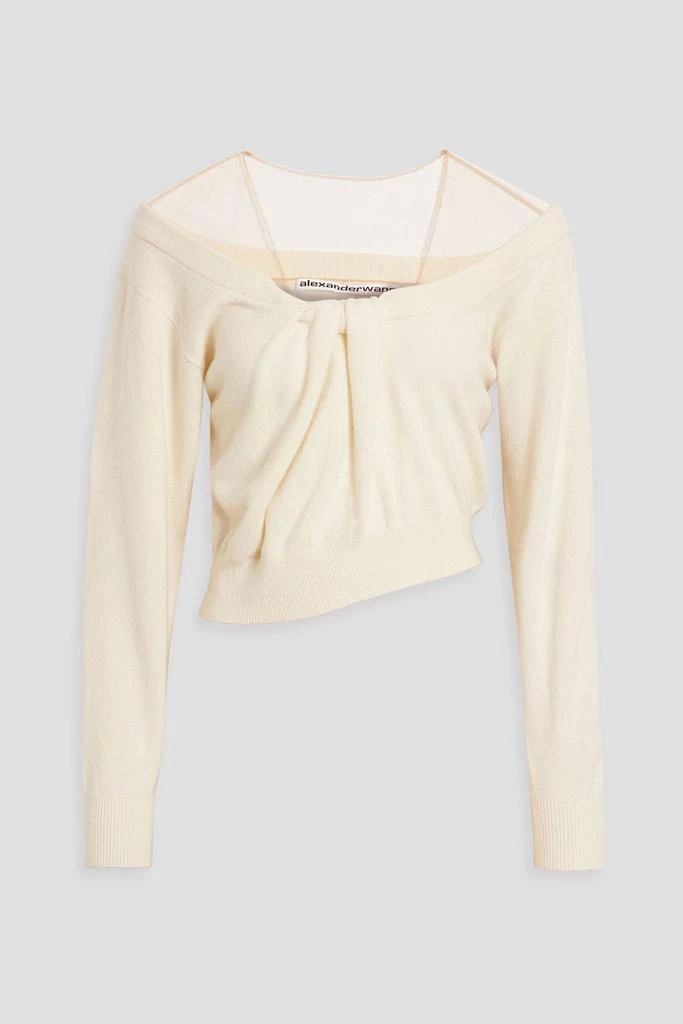 商品Alexander Wang|Tulle-paneled wool-blend sweater,价格¥2091,第1张图片