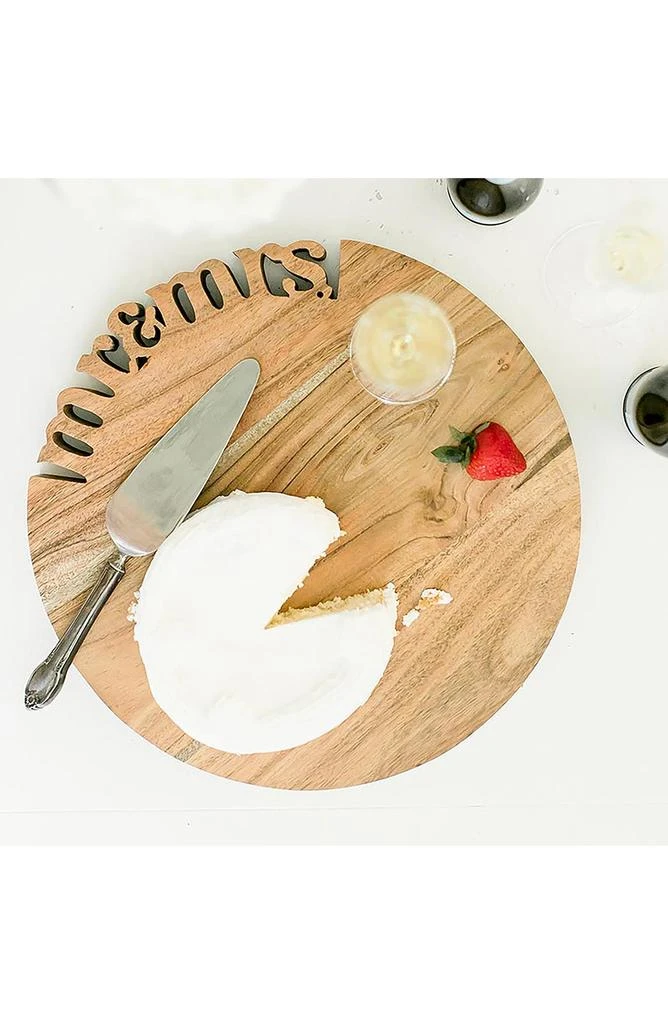商品CREATIVE BRANDS|Mr & Mrs Wood Serving Tray,价格¥231,第5张图片详细描述