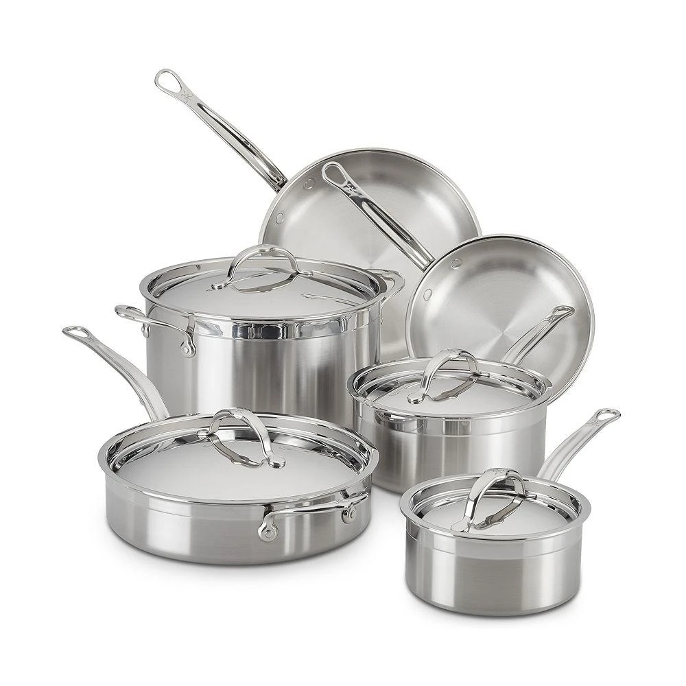 商品Hestan|ProBond® Forged 10-Piece Professional Clad Stainless Steel Cookware Set with TITUM® Nonstick,价格¥5373,第1张图片