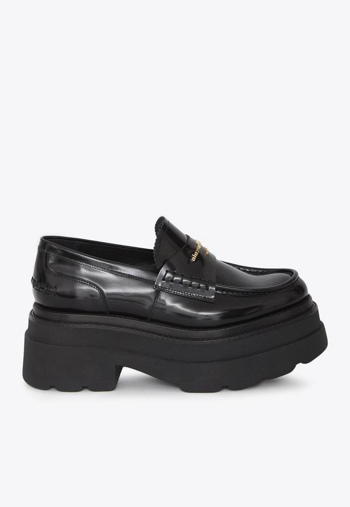 商品Alexander Wang|Carter Platform Loafers in Calf Leather,价格¥8654,第1张图片