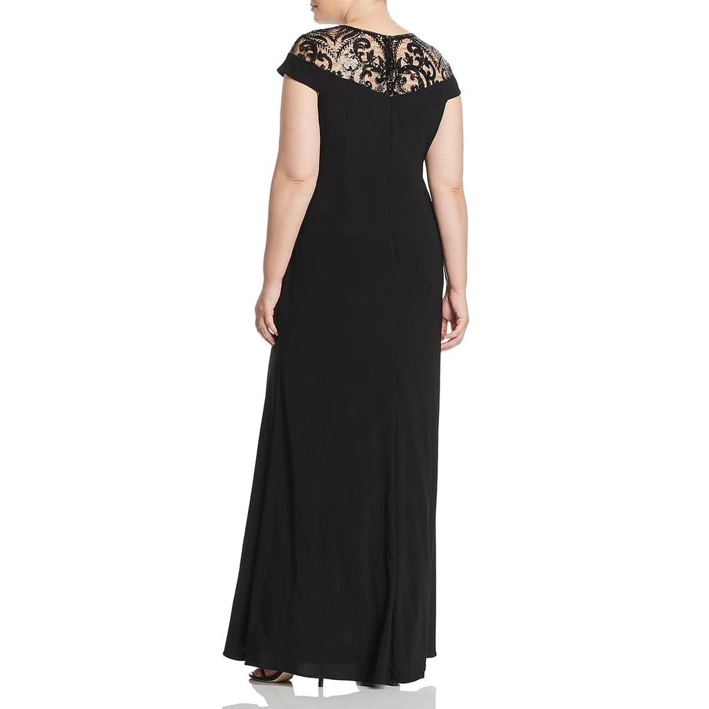 商品Adrianna Papell|Womens Sequined Illusion Evening Dress,价格¥974,第2张图片详细描述