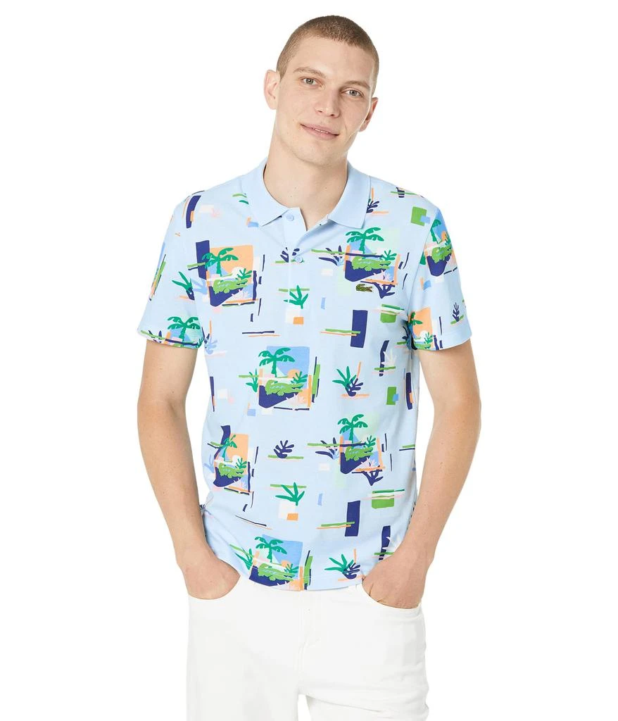 商品Lacoste|Short Sleeve Aop Printed Palm Polo,价格¥817,第1张图片