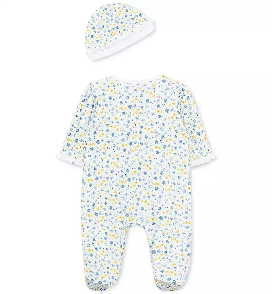 商品Little Me|Baby Girls Dainty Blossoms Coverall and Hat, 2 Piece Set,价格¥98,第2张图片详细描述