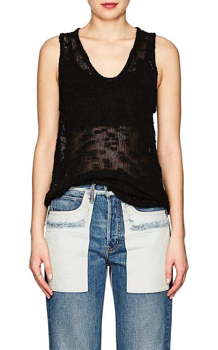 商品Helmut Lang|Irregular-Knit Silk Tank Top,价格¥1039,第1张图片