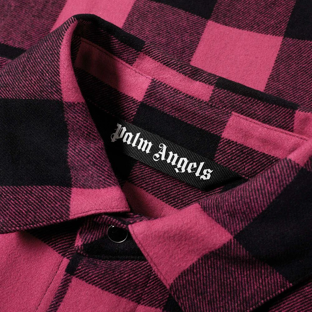 商品Palm Angels|Palm Angels Curved Logo Overshirt,价格¥1956,第2张图片详细描述