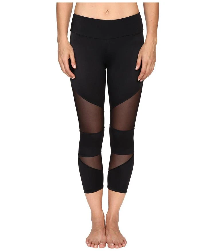 商品Onzie|Black Mesh Cut Out Capris,价格¥359,第1张图片