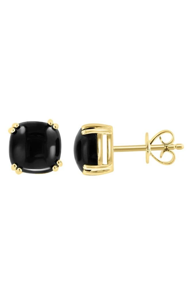 商品Effy|14K Yellow Gold Cushion Cut Onyx Stud Earrings,价格¥2149,第1张图片
