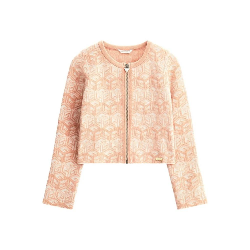 商品GUESS|Big Girls All Over Print Sweater Knit Jacket,价格¥278,第1张图片