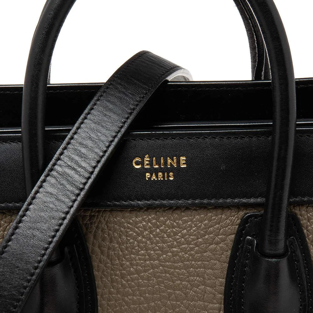 商品[二手商品] Celine|Céline Tri Colour Leather and Nubuck Nano Luggage Tote,价格¥8409,第5张图片详细描述