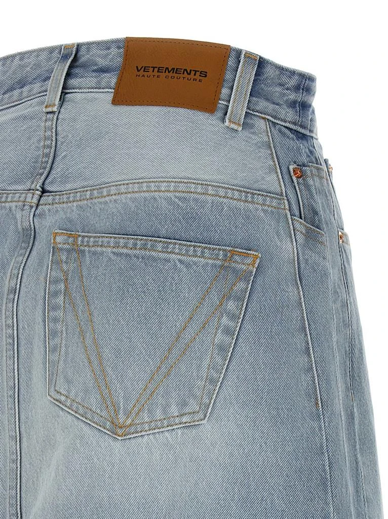 商品Vetements|'Destroyed Denim Maxi Skirt' Skirt,价格¥6393,第4张图片详细描述