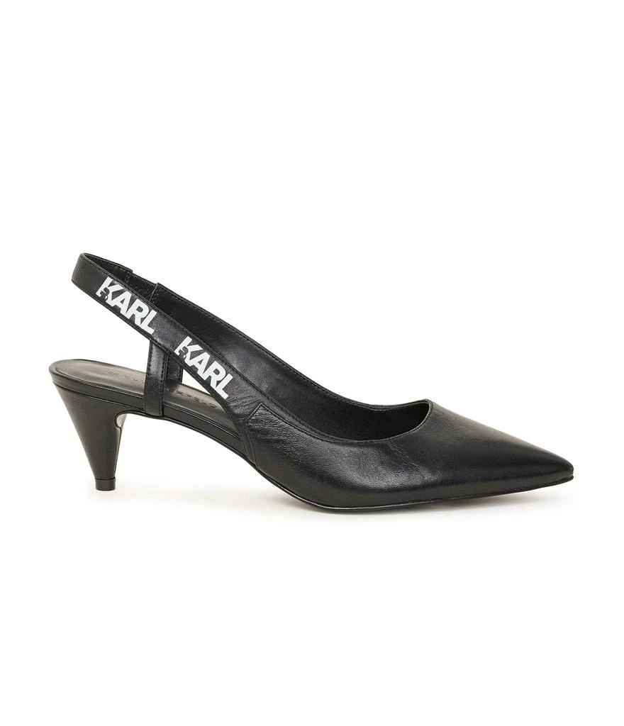 商品Karl Lagerfeld Paris|GISELLE LOGO SLINGBACK KITTEN HEEL,价格¥753,第4张图片详细描述