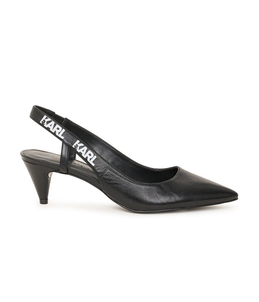 商品Karl Lagerfeld Paris|GISELLE LOGO SLINGBACK KITTEN HEEL,价格¥742,第4张图片详细描述