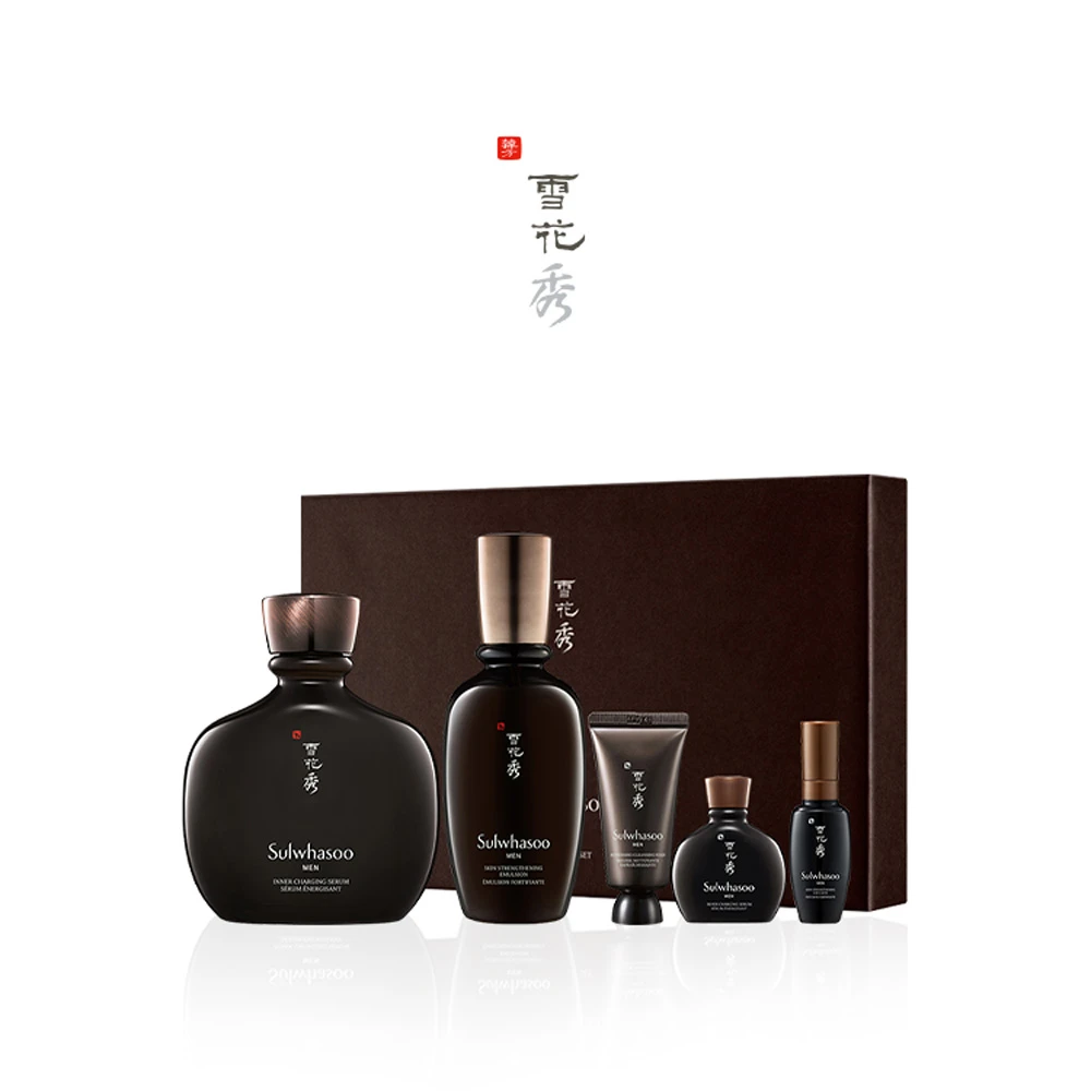 商品Sulwhasoo|雪花秀男士致选套装礼盒5件套精养紧肤精华水乳套装,价格¥457,第1张图片
