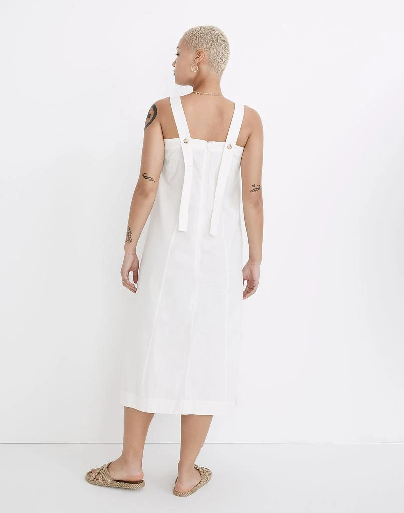 商品Madewell|Linen-Cotton Princess-Seamed Midi Dress,价格¥315,第3张图片详细描述