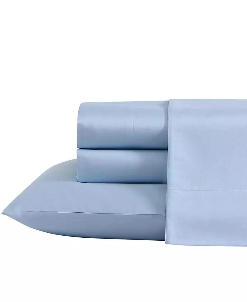 商品Laura Ashley|CLOSEOUT! 800 Thread Count Cotton Sateen Blend 4-Pc. Sheet Set, King,价格¥788,第1张图片