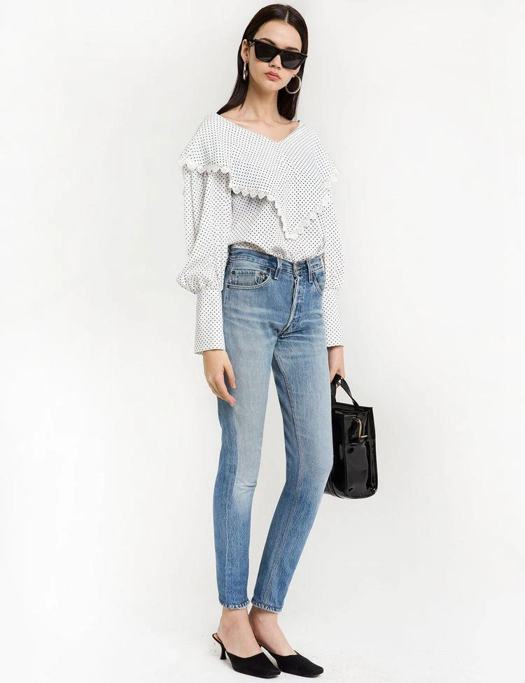 商品Pixie Market|Drew Polka Dot Blouse,价格¥602,第2张图片详细描述