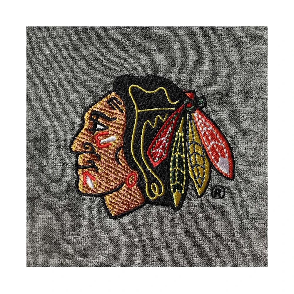 商品Tommy Hilfiger|Men's Heathered Gray Chicago Blackhawks Mario Quarter-Zip Jacket,价格¥546,第4张图片详细描述