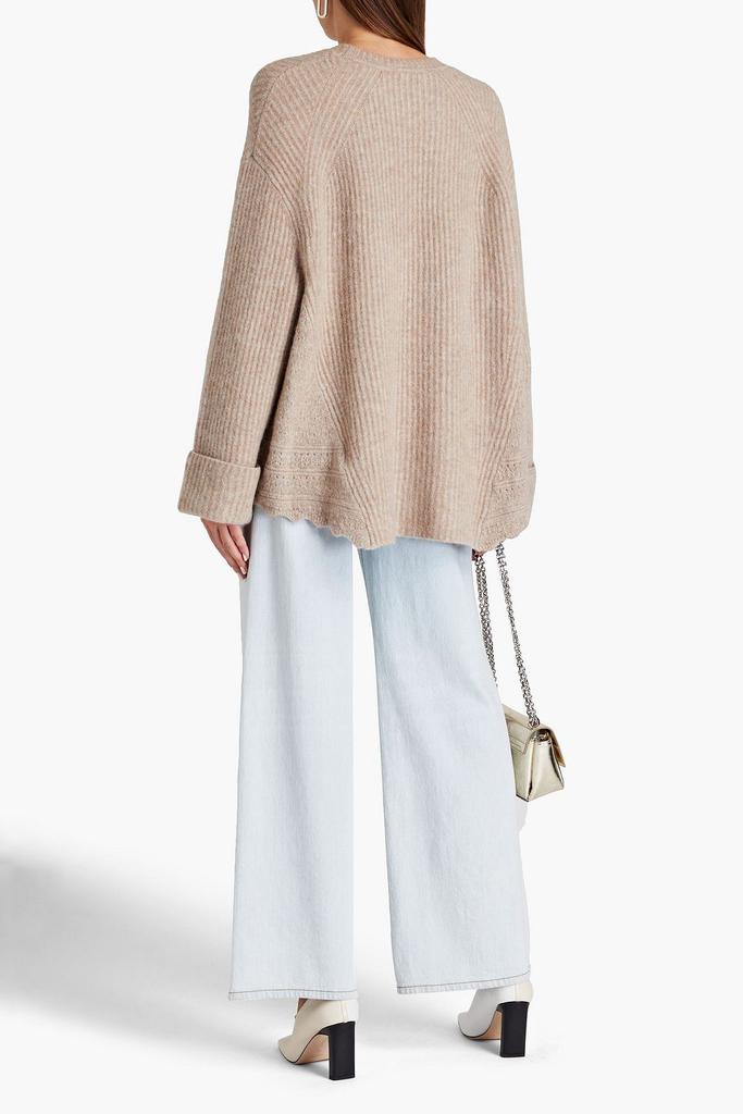 Brushed ribbed-knit sweater商品第3张图片规格展示