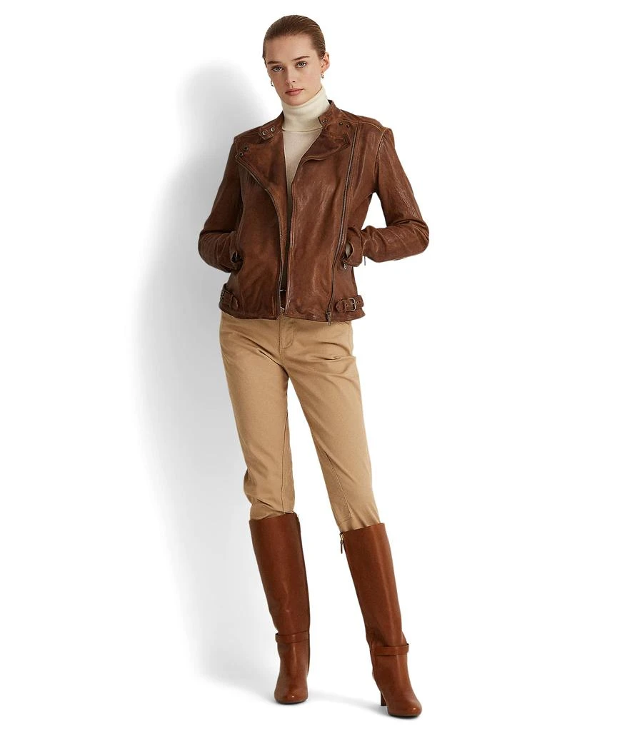 商品Ralph Lauren|Tumbled-Leather Jacket,价格¥3710,第4张图片详细描述