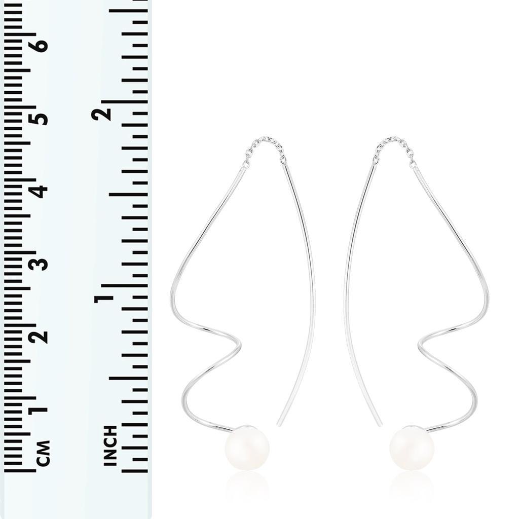商品Splendid Pearls|Sterling Silver 6.5-7mm Pearl Earrings,价格¥244,第4张图片详细描述