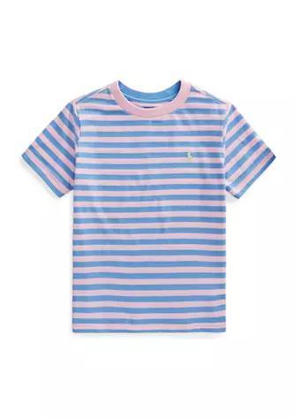 商品Ralph Lauren|Boys 4-7 Striped Cotton-Blend Jersey Tee,价格¥130,第1张图片
