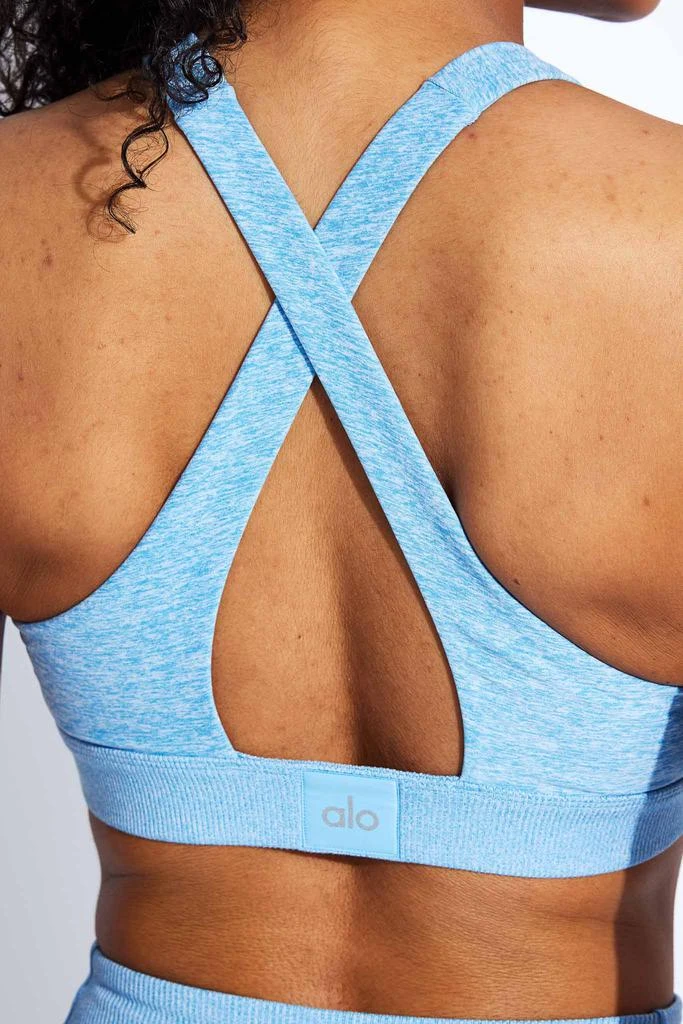 商品Alo|Alosoft Iconic 90's Bra - Tile Blue/White Heather,价格¥656,第4张图片详细描述