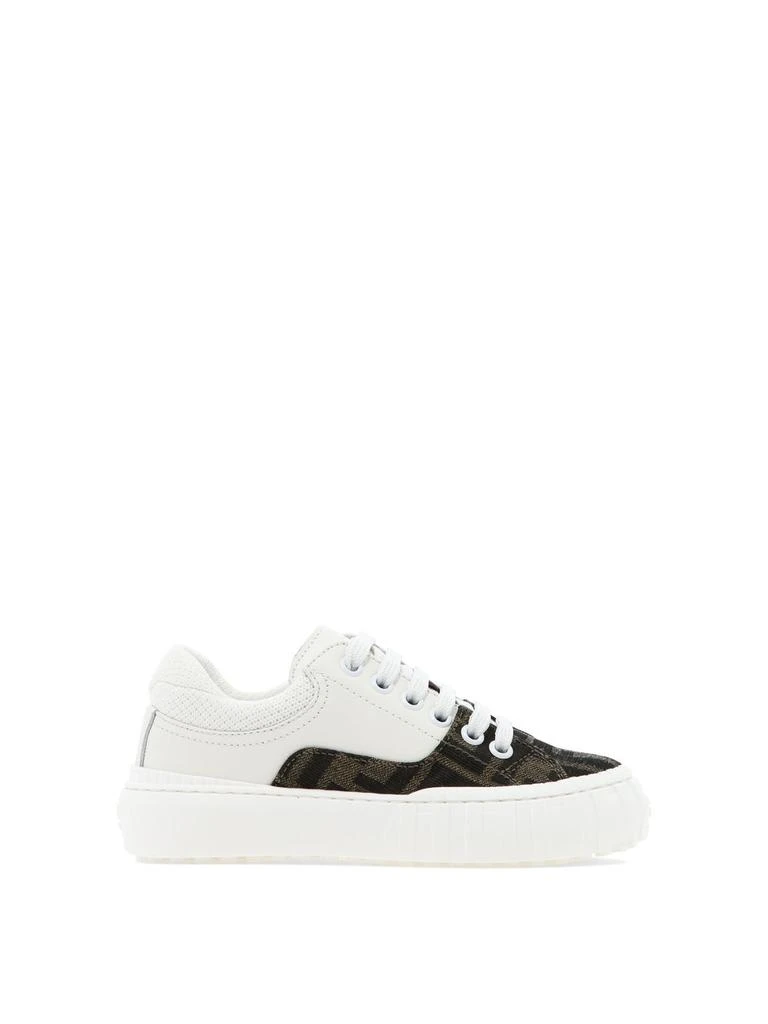 商品Fendi|Fendi Kids Logo Detailed Lace-Up Sneakers,价格¥3872,第1张图片