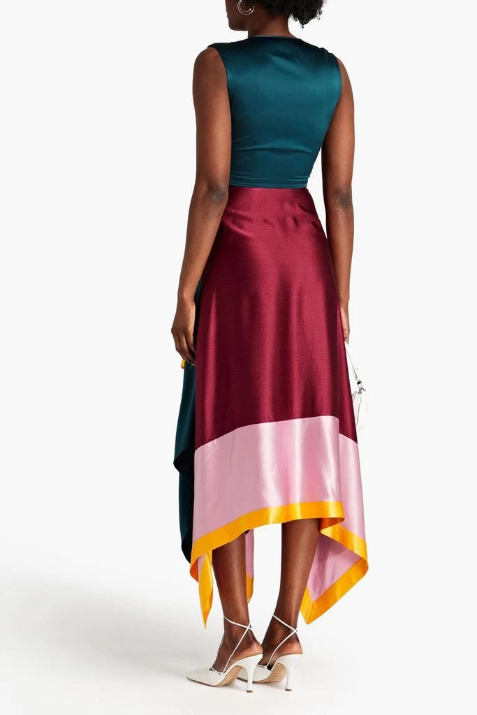 商品ROKSANDA|Color-block silk-satin maxi dress,价格¥4952,第1张图片