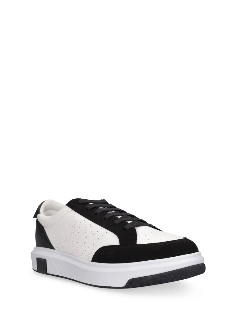 商品Armani Exchange|Leather Low Top Sneakers,价格¥612,第1张图片详细描述