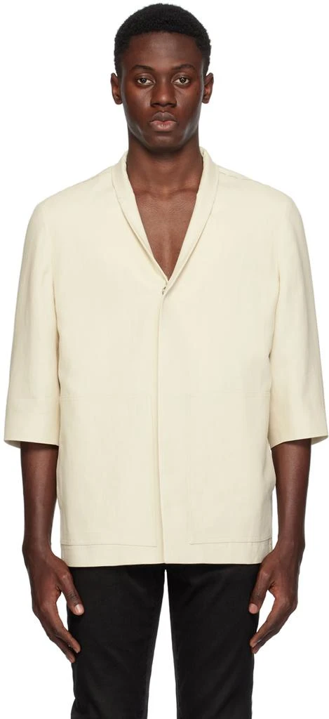 商品Zegna|灰白色单排扣西装外套,价格¥26100,第1张图片
