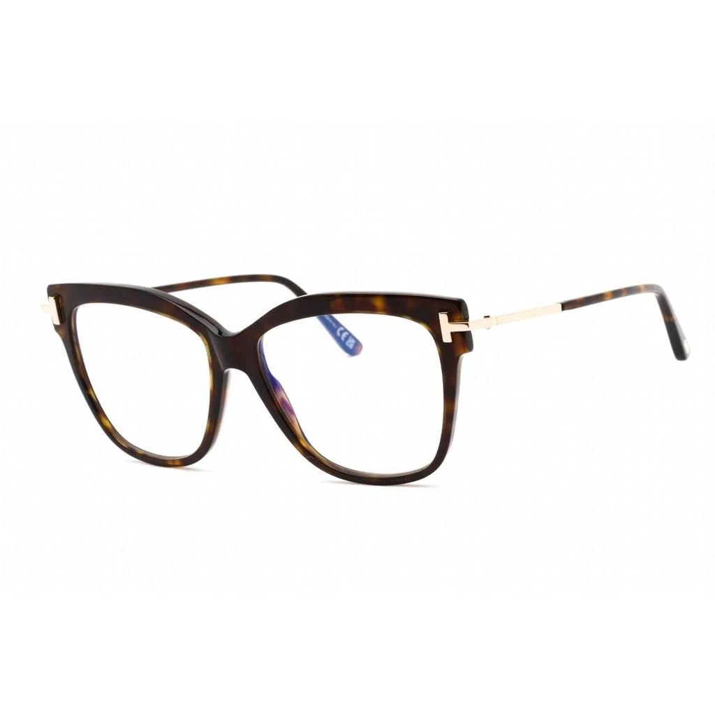 商品Tom Ford|Tom Ford Women's Eyeglasses - Cat Eye Shape Dark Havana Plastic Frame | FT5704-B 052,价格¥1030,第1张图片