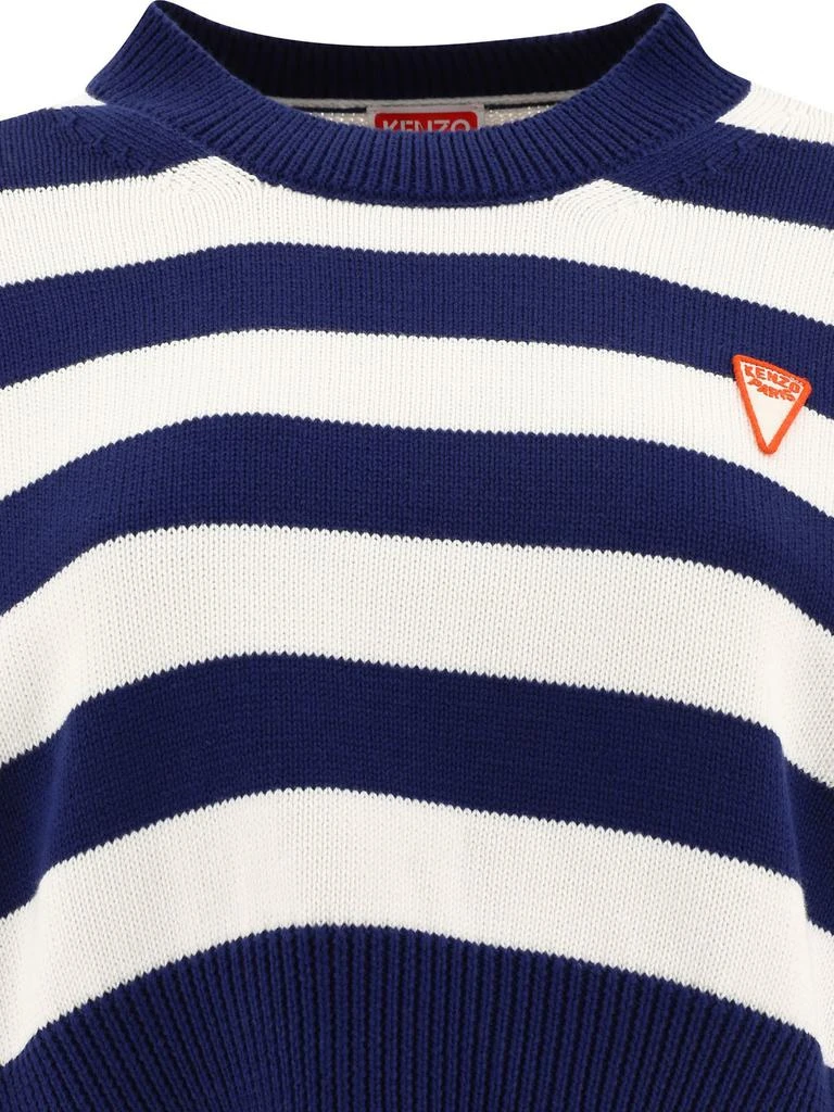商品Kenzo|Kenzo Logo-Patch Crewneck Striped Cropped Jumper,价格¥2022,第3张图片详细描述
