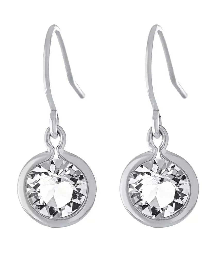 商品Giani Bernini|Fine Crystal 6mm Bezel Drop Earrings in Sterling Silver,价格¥105,第1张图片