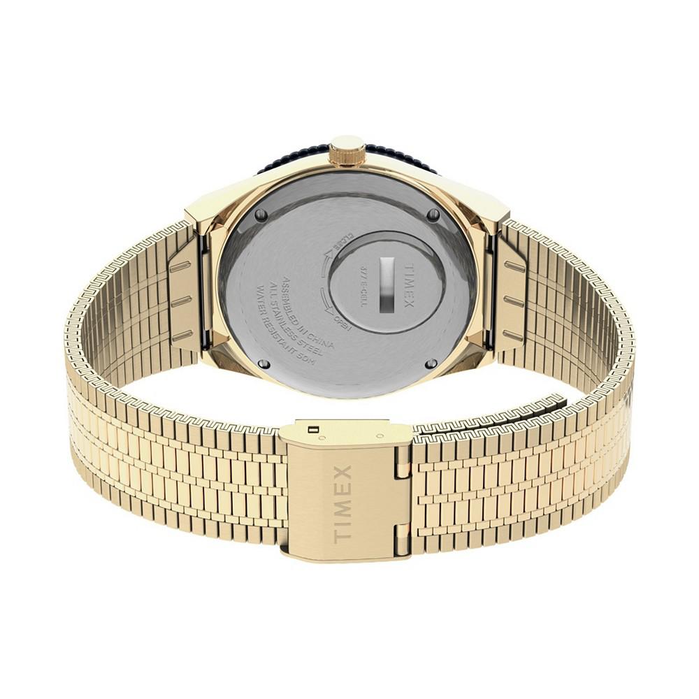 Men's Q Diver Inspired Gold-Tone Stainless Steel Bracelet Watch 38mm商品第3张图片规格展示