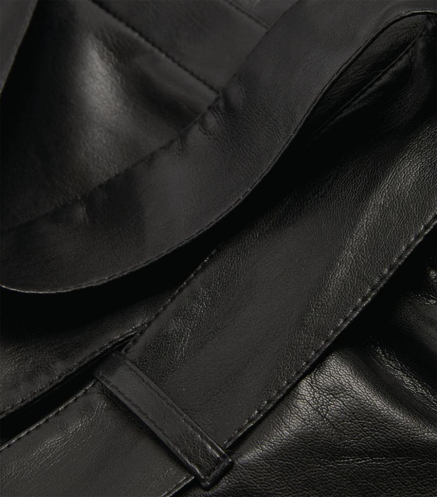 Vegan Leather Halli Shirt Dress商品第5张图片规格展示