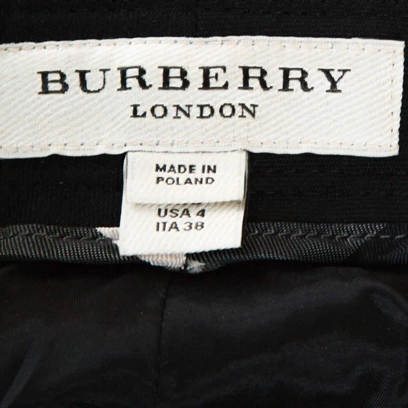 商品[二手商品] Burberry|Burberry Black Stretch Wool Blend Tailored Trousers S,价格¥738,第5张图片详细描述