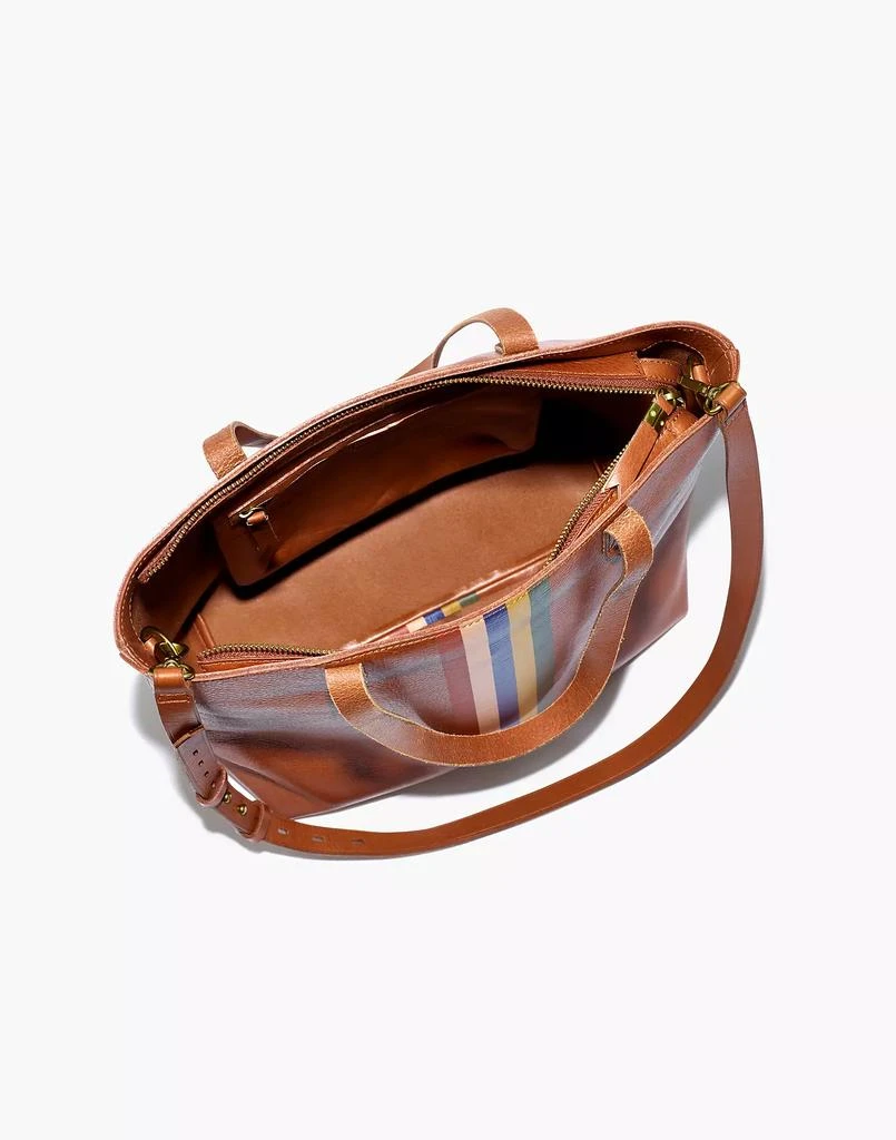 商品Madewell|The Zip-Top Medium Transport Tote: Rainbow Stripe Edition,价格¥955,第2张图片详细描述