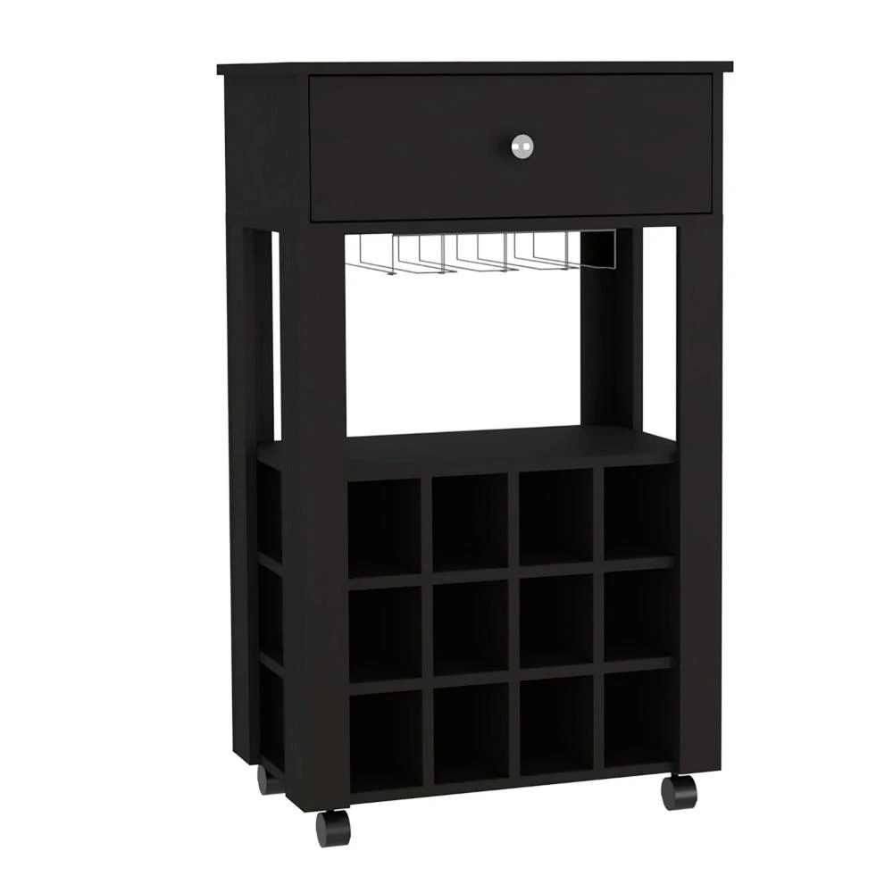 商品Streamdale Furniture|Streamdale Ambler 1-Drawer 12-Bottle Wine Cabinet Light,价格¥1755,第4张图片详细描述
