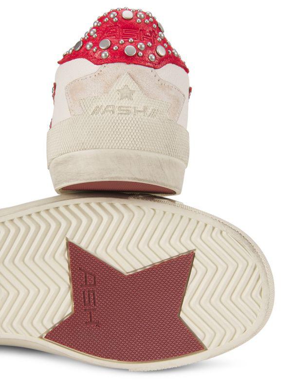 shoです Ash Midnight Studded Leather Low-Top Sneakers - Casual Shoes