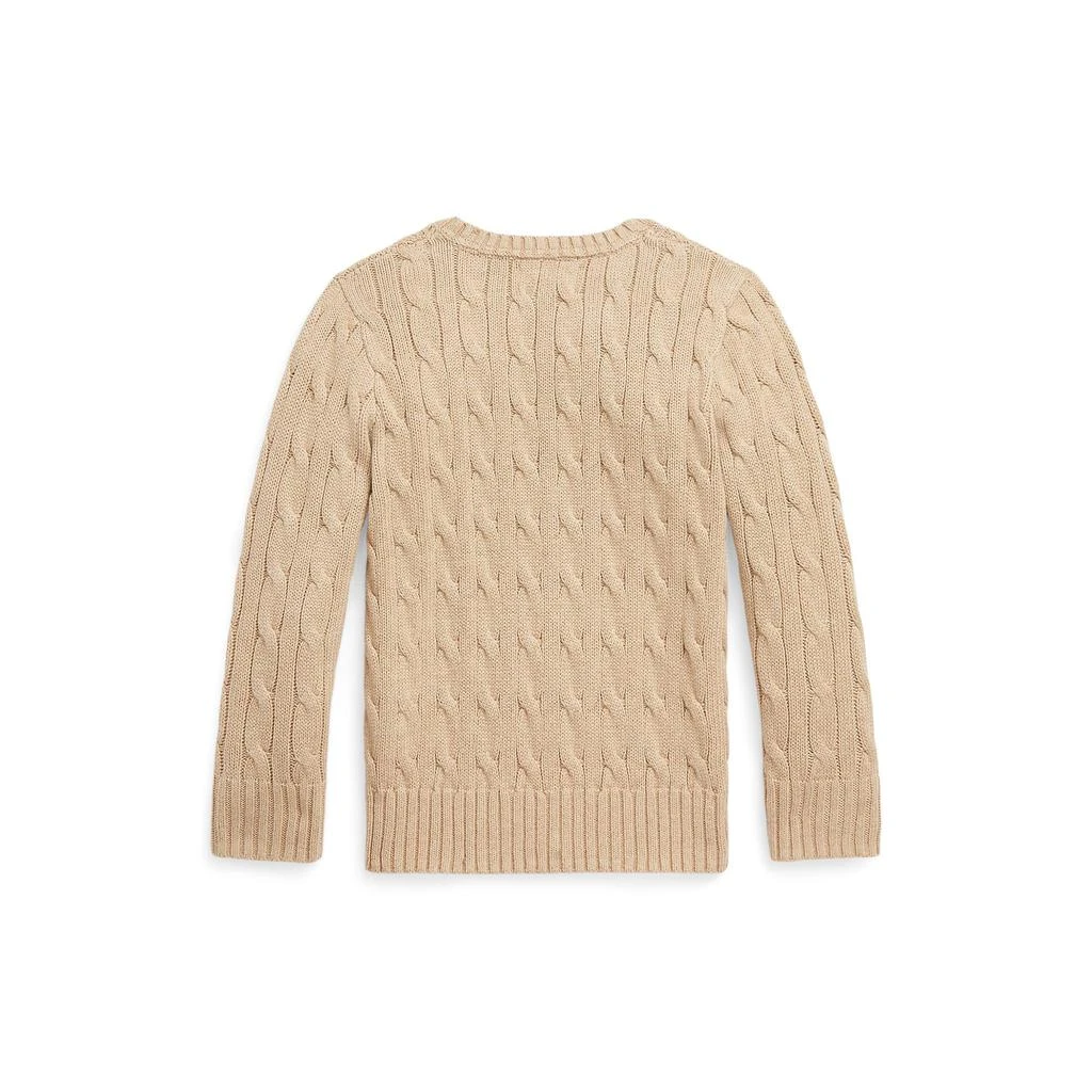 商品Ralph Lauren|Polo Bear Cable-Knit Cotton Sweater (Toddler/Little Kid),价格¥303,第2张图片详细描述