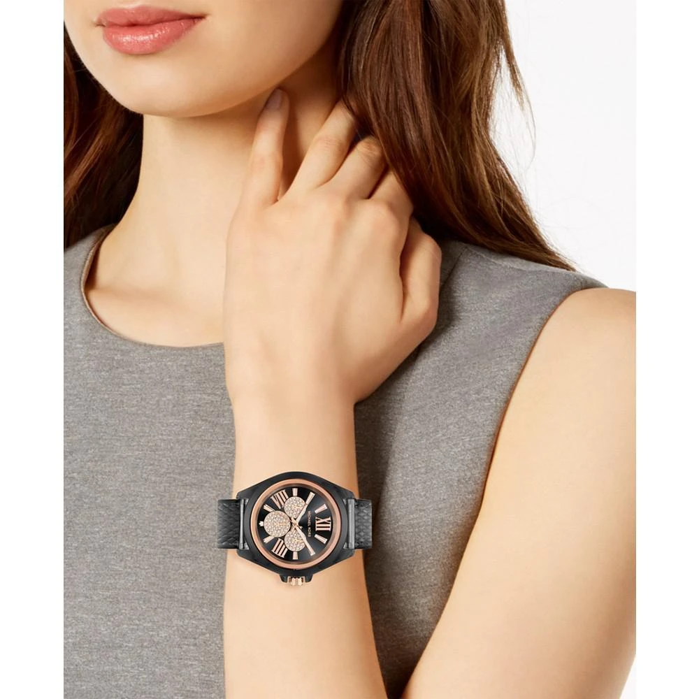 商品Michael Kors|Women's Wren Ombre Black Polyurethane Strap Watch 42mm ,价格¥1019,第4张图片详细描述