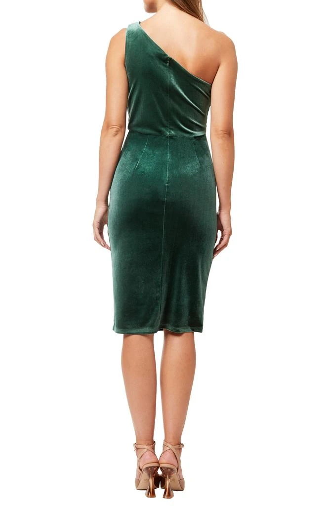 Laura One Shoulder Velvet Sheath Dress 商品