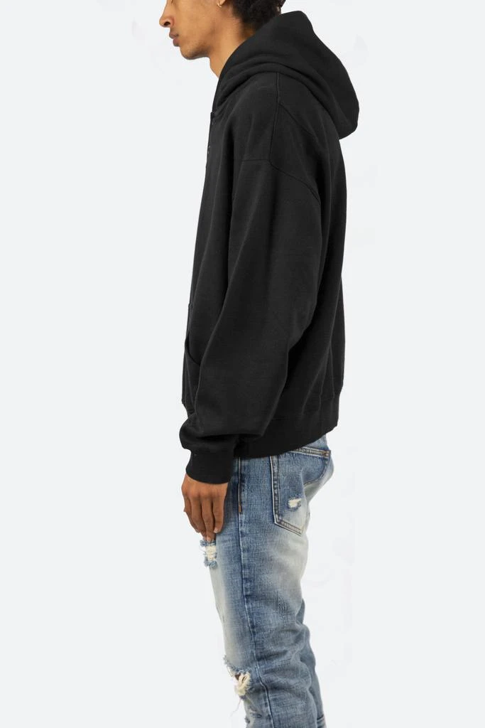 商品MNML|Essential Henley Hoodie - Black连帽衫,价格¥205,第3张图片详细描述