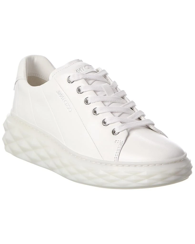 商品Jimmy Choo|Jimmy Choo Diamond Light Maxi/F Leather Sneaker,价格¥2358,第1张图片