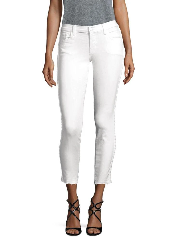 商品J Brand|Low-Rise Crop Braided Skinny Jeans,价格¥2064,第1张图片