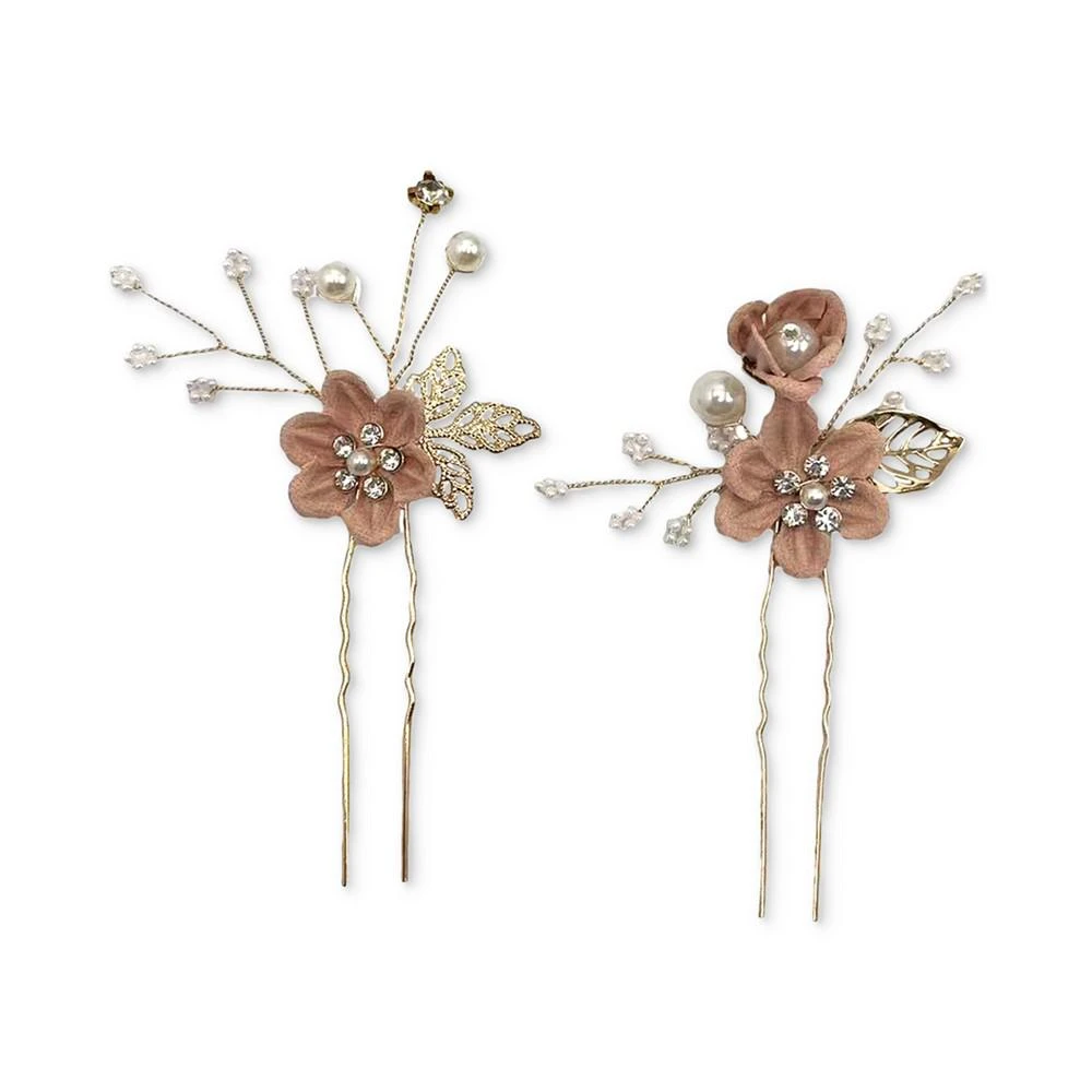 商品INC International|Gold-Tone 2-Pc. Set Pink Flower Imitation Pearl Pins,价格¥52,第1张图片
