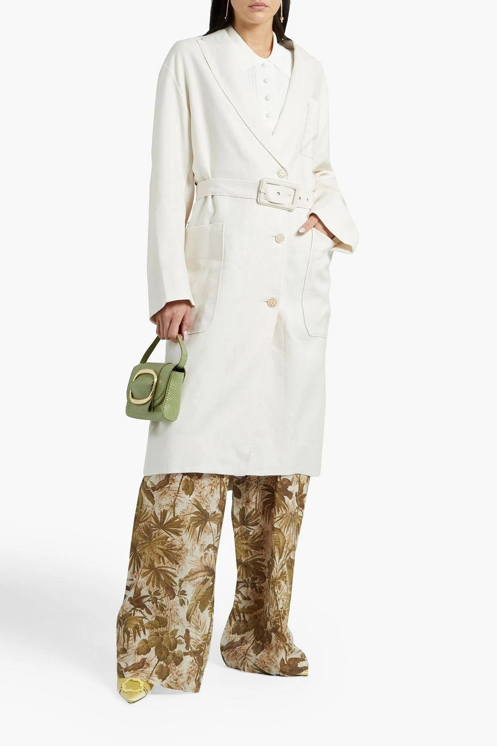 商品Zimmermann|Luminous belted linen-blend trench coat,价格¥2681,第4张图片详细描述