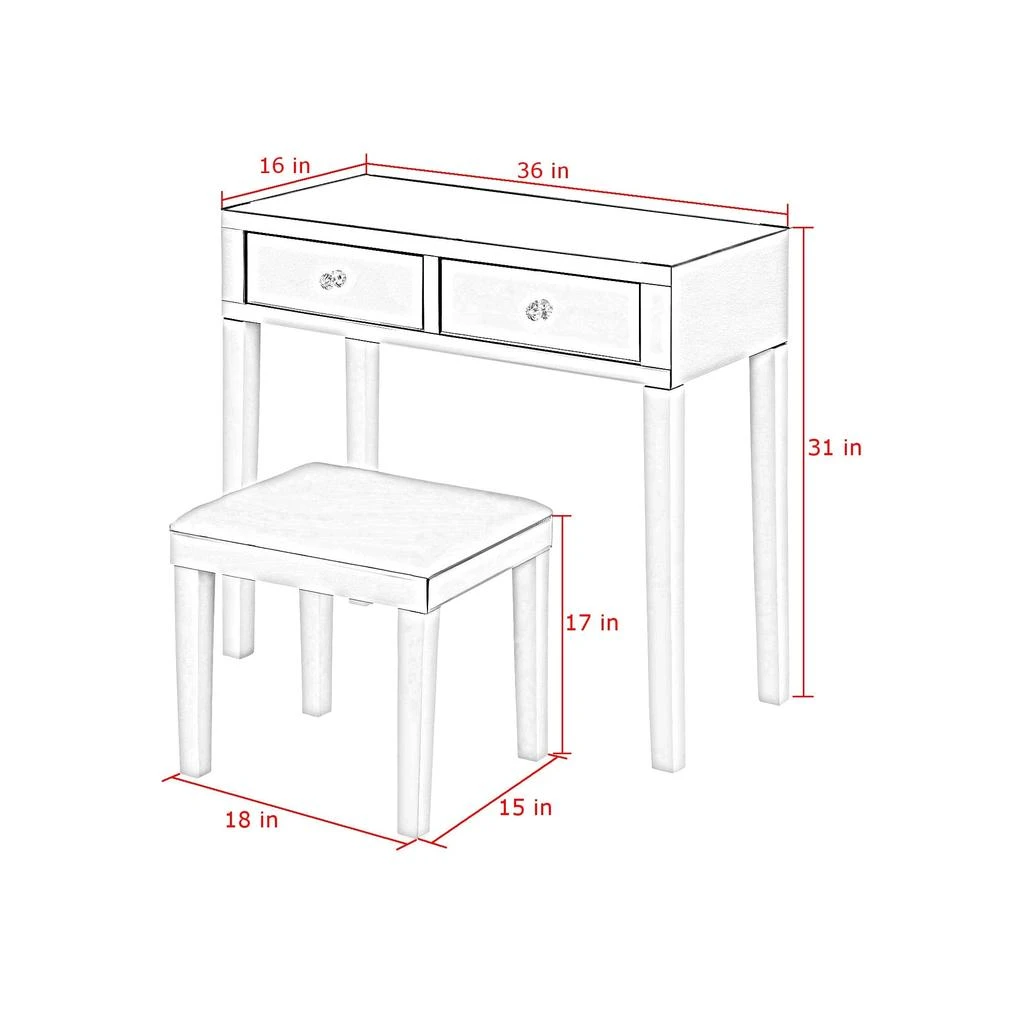 Inspired Home Milano Vanity Table 商品